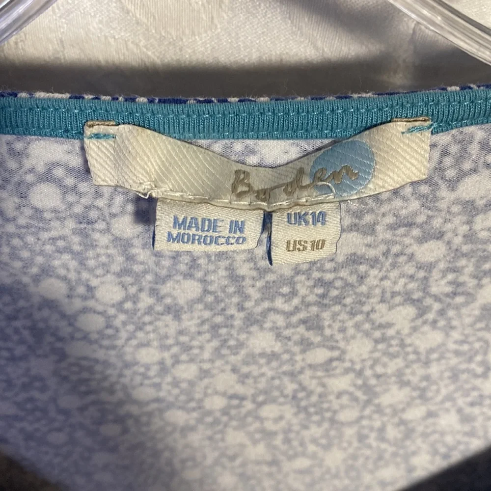Boden Blue and white floral shirt 10 - Picture 2 of 7